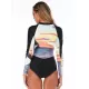 Contrast Zipper Collar One Piece Wetsuit Contrast Zipper Collar One Piece Wetsuit