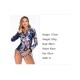 Floral Printing Strappy Waist Two Pieces Wetsuit Floral Printing Strappy Waist Two Pieces Wetsuit