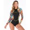 Contrast Back Zipper One Piece Wetsuit