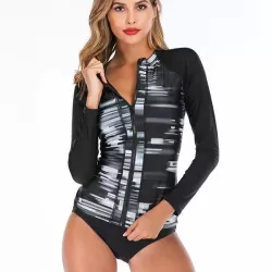 Tie Dye Zipper Two Pieces Wetsuit