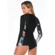 Long Sleeve Floral Printing Two-Piece Wetsuit Long Sleeve Floral Printing Two-Piece Wetsuit