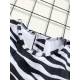 Zebra Print Split-Joint Belted Wetsuit Zebra Print Split-Joint Belted Wetsuit
