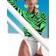 Zebra Print Split-Joint Belted Wetsuit Zebra Print Split-Joint Belted Wetsuit