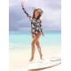 Floral-Print Long Sleeve One-Piece Wetsuit Floral-Print Long Sleeve One-Piece Wetsuit
