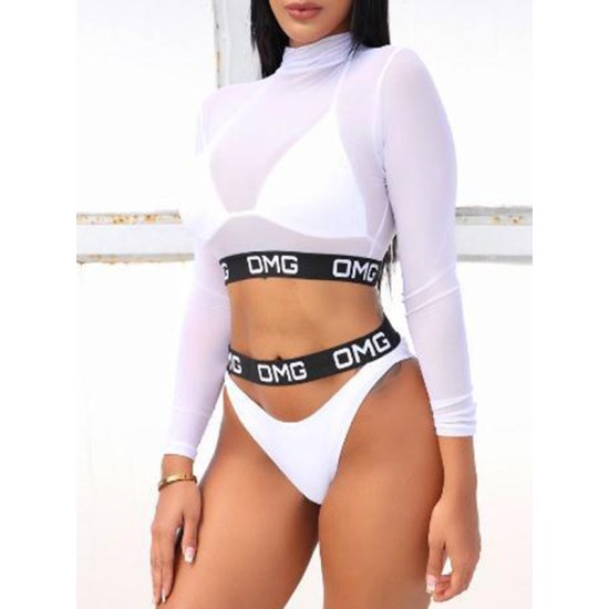 Sexy See-Through Split-Joint Long-Sleeved Split Wetsuit Sexy See-Through Split-Joint Long-Sleeved Split Wetsuit