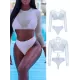 Solid Color Triangles +Long Sleeve Wetsuit Three-Piece Set Solid Color Triangles +Long Sleeve Wetsuit Three-Piece Set