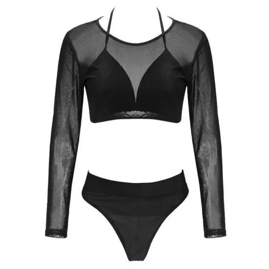 Solid Color Triangles +Long Sleeve Wetsuit Three-Piece Set Solid Color Triangles +Long Sleeve Wetsuit Three-Piece Set