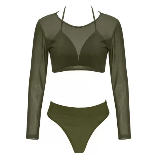 Solid Color Triangles +Long Sleeve Wetsuit Three-Piece Set Solid Color Triangles +Long Sleeve Wetsuit Three-Piece Set