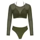 Solid Color Triangles +Long Sleeve Wetsuit Three-Piece Set Solid Color Triangles +Long Sleeve Wetsuit Three-Piece Set