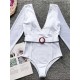 Solid Color Long Sleeve Split-Joint Belted One-Piece Wetsuit Solid Color Long Sleeve Split-Joint Belted One-Piece Wetsuit