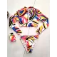 Abstract Printed Long Sleeve Zipper Split Wetsuit+Scarf Abstract Printed Long Sleeve Zipper Split Wetsuit+Scarf