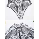 Animal Print High-Neck Zipper Long Sleeve One-Piece Wetsuit Animal Print High-Neck Zipper Long Sleeve One-Piece Wetsuit