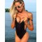 Sling Backless Deep V Collar Tight Fitting One-Piece Swimwear