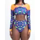 Floral Long Sleeve High-Waisted Wetsuit Floral Long Sleeve High-Waisted Wetsuit