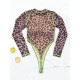 Long Sleeve Leopard Print Sexy One-Piece Swimwear Long Sleeve Leopard Print Sexy One-Piece Swimwear