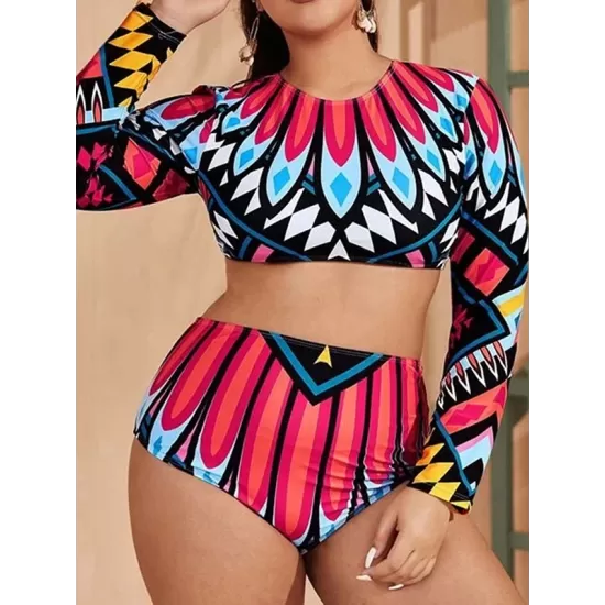 Floral Long Sleeve High-Waisted Wetsuit Floral Long Sleeve High-Waisted Wetsuit