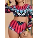Floral Long Sleeve High-Waisted Wetsuit Floral Long Sleeve High-Waisted Wetsuit