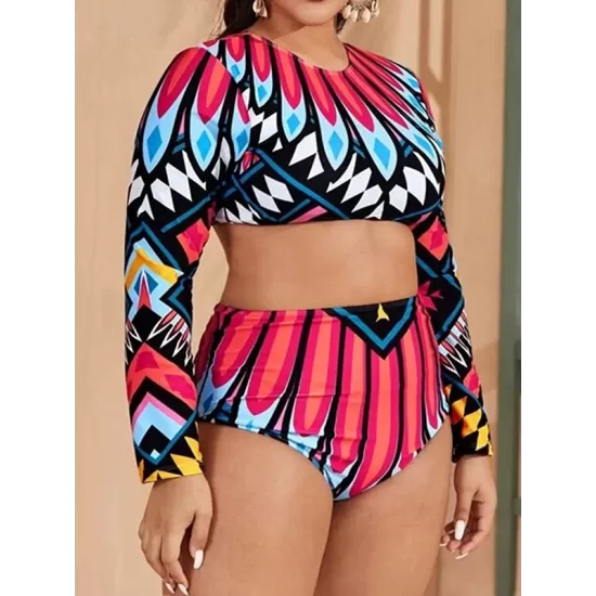 Floral Long Sleeve High-Waisted Wetsuit Floral Long Sleeve High-Waisted Wetsuit
