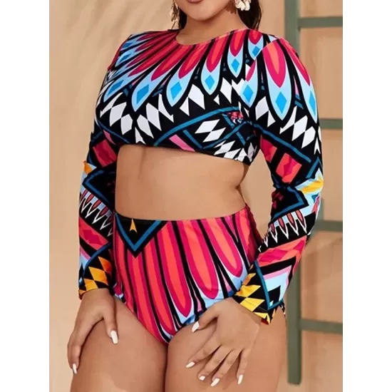 Floral Long Sleeve High-Waisted Wetsuit Floral Long Sleeve High-Waisted Wetsuit