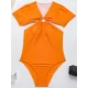 Short Sleeve Split-Joint Hollow One-Piece Wetsuit Swimwear Short Sleeve Split-Joint Hollow One-Piece Wetsuit Swimwear