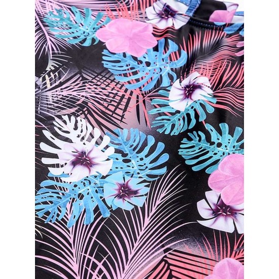 Wetsuit Floral Long Sleeve Zipper One-Piece Swimwear Wetsuit Floral Long Sleeve Zipper One-Piece Swimwear