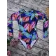 Sexy One-Piece Swimwear Backless Floral Long Sleeve Rash Guards Sexy One-Piece Swimwear Backless Floral Long Sleeve Rash Guards
