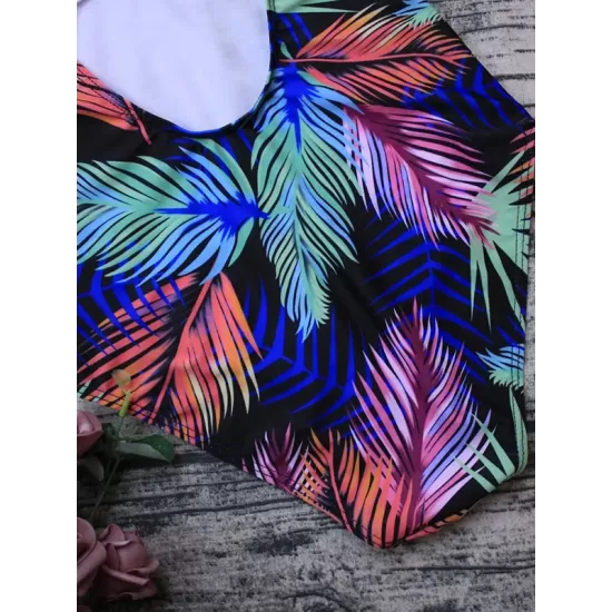 Sexy One-Piece Swimwear Backless Floral Long Sleeve Rash Guards Sexy One-Piece Swimwear Backless Floral Long Sleeve Rash Guards