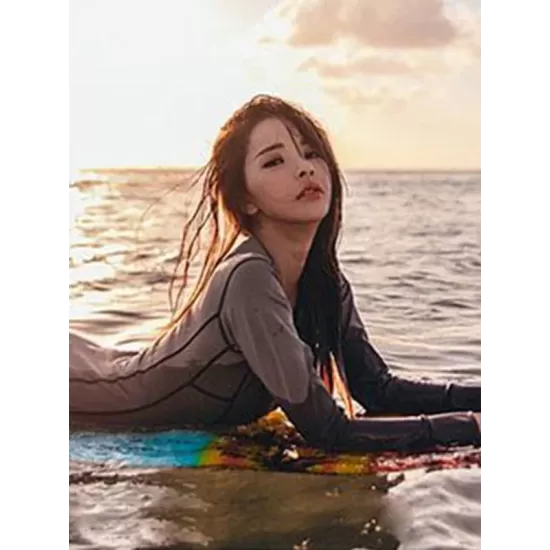 Split-Joint Long Sleeve Front Zipper Solid Color One-Piece Rash Guard Swimwear Split-Joint Long Sleeve Front Zipper Solid Color One-Piece Rash Guard Swimwear