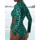 Belly-Hollow V-Neck Long Sleeve Leopard One-Piece Wetsuit Swimwear Belly-Hollow V-Neck Long Sleeve Leopard One-Piece Wetsuit Swimwear