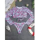 Sexy Leopard Bandage Padded Hipster Long Sleeve Wetsuit Swimwear Sexy Leopard Bandage Padded Hipster Long Sleeve Wetsuit Swimwear