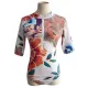 Half Sleeve Deep V-Neck Floral Print Zipper One-Piece Wetsuit Swimwear Half Sleeve Deep V-Neck Floral Print Zipper One-Piece Wetsuit Swimwear