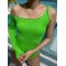 Stylish Solid Color One-Shoulder Long Sleeve One-Piece Wetsuit Swimwear