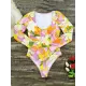 U-Neck Long Sleeve Floral Print Sexy Slim One-Piece Wetsuit Swimwear U-Neck Long Sleeve Floral Print Sexy Slim One-Piece Wetsuit Swimwear