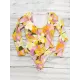 U-Neck Long Sleeve Floral Print Sexy Slim One-Piece Wetsuit Swimwear U-Neck Long Sleeve Floral Print Sexy Slim One-Piece Wetsuit Swimwear