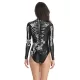 Halloween Skeleton 3D&Floral Printed Long-Sleeves Wetsuit Halloween Skeleton 3D&Floral Printed Long-Sleeves Wetsuit