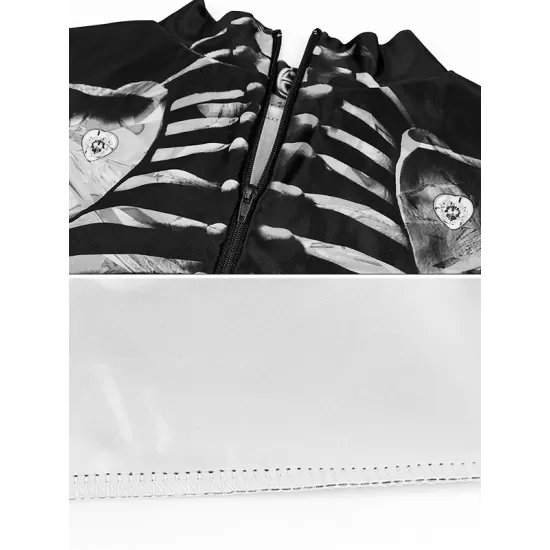 Halloween Skeleton 3D&Floral Printed Long-Sleeves Wetsuit Halloween Skeleton 3D&Floral Printed Long-Sleeves Wetsuit