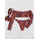 Floral Printed Off-Shoulder Long-Sleeves Wetsuit Floral Printed Off-Shoulder Long-Sleeves Wetsuit
