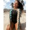 Long-Sleeves Plaid Split-Joint One-Piece Wetsuit