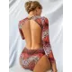 Sexy Striped Backless Long Sleeves Hollow Wetsuit Sexy Striped Backless Long Sleeves Hollow Wetsuit