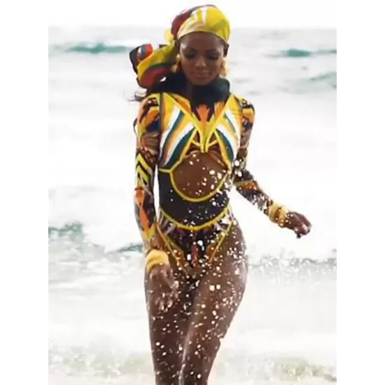 Long Sleeves Hollow Ethnic Printed Backless One-Piece Swimwear Long Sleeves Hollow Ethnic Printed Backless One-Piece Swimwear