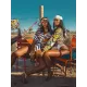Long Sleeves Hollow Ethnic Printed Backless One-Piece Swimwear Long Sleeves Hollow Ethnic Printed Backless One-Piece Swimwear