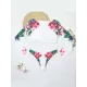 Long-Sleeves Floral Printed Split Wetsuit Long-Sleeves Floral Printed Split Wetsuit