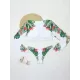 Long-Sleeves Floral Printed Split Wetsuit Long-Sleeves Floral Printed Split Wetsuit