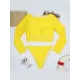 Long Sleeves Solid Color Hollow Split Wetsuit Long Sleeves Solid Color Hollow Split Wetsuit