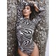 Zebra Stripes Long Sleeve One-Piece Wetsuits Zebra Stripes Long Sleeve One-Piece Wetsuits