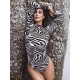 Zebra Stripes Long Sleeve One-Piece Wetsuits Zebra Stripes Long Sleeve One-Piece Wetsuits