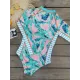 Long Sleeved Floral Printed Zipper One-Piece Wetsuits Long Sleeved Floral Printed Zipper One-Piece Wetsuits