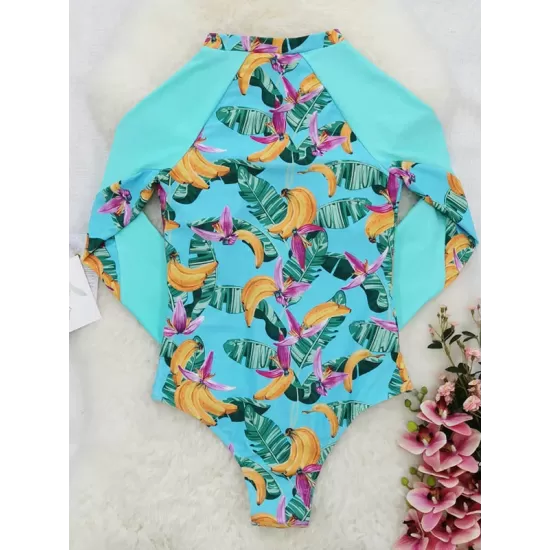 Fruit Printed Long Sleeves Zipper Surfing One-Piece Wetsuit Fruit Printed Long Sleeves Zipper Surfing One-Piece Wetsuit