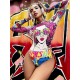 Artistic Illustration Printed Long Sleeves Backless Wetsuits Artistic Illustration Printed Long Sleeves Backless Wetsuits