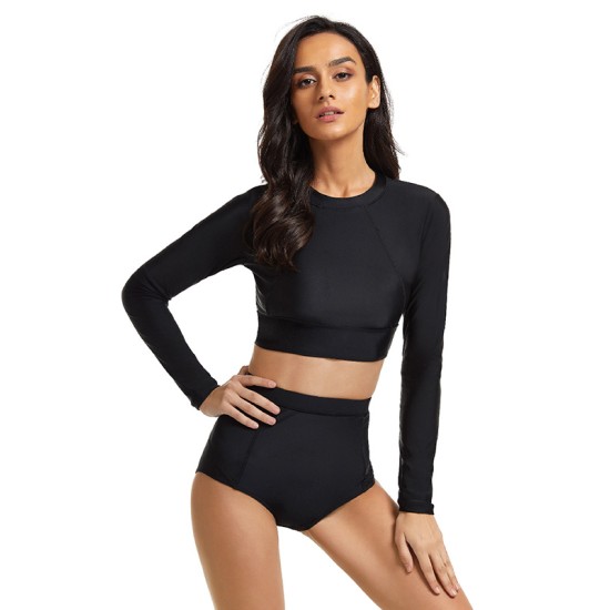 Solid Color High-Waisted Hollow Split Wetsuits Solid Color High-Waisted Hollow Split Wetsuits